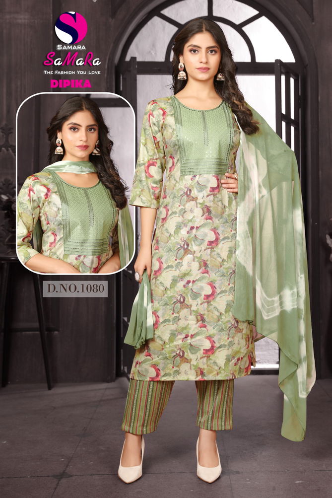 Dipika Vol 10 By Samara Capsule Printed Kurti With Bottom Dupatta Wholesale Online